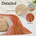 thumbnail image 3 of Burnt Orange Ombre Coastal Pillow Covers King, Summer Nautical Beach Ocean Seaside Soft Brushed Breathable Throw Pillow Covers, Pillowcase with Zipper for Couch Sofa Bedroom Living Room 20"x36", 3 of 9