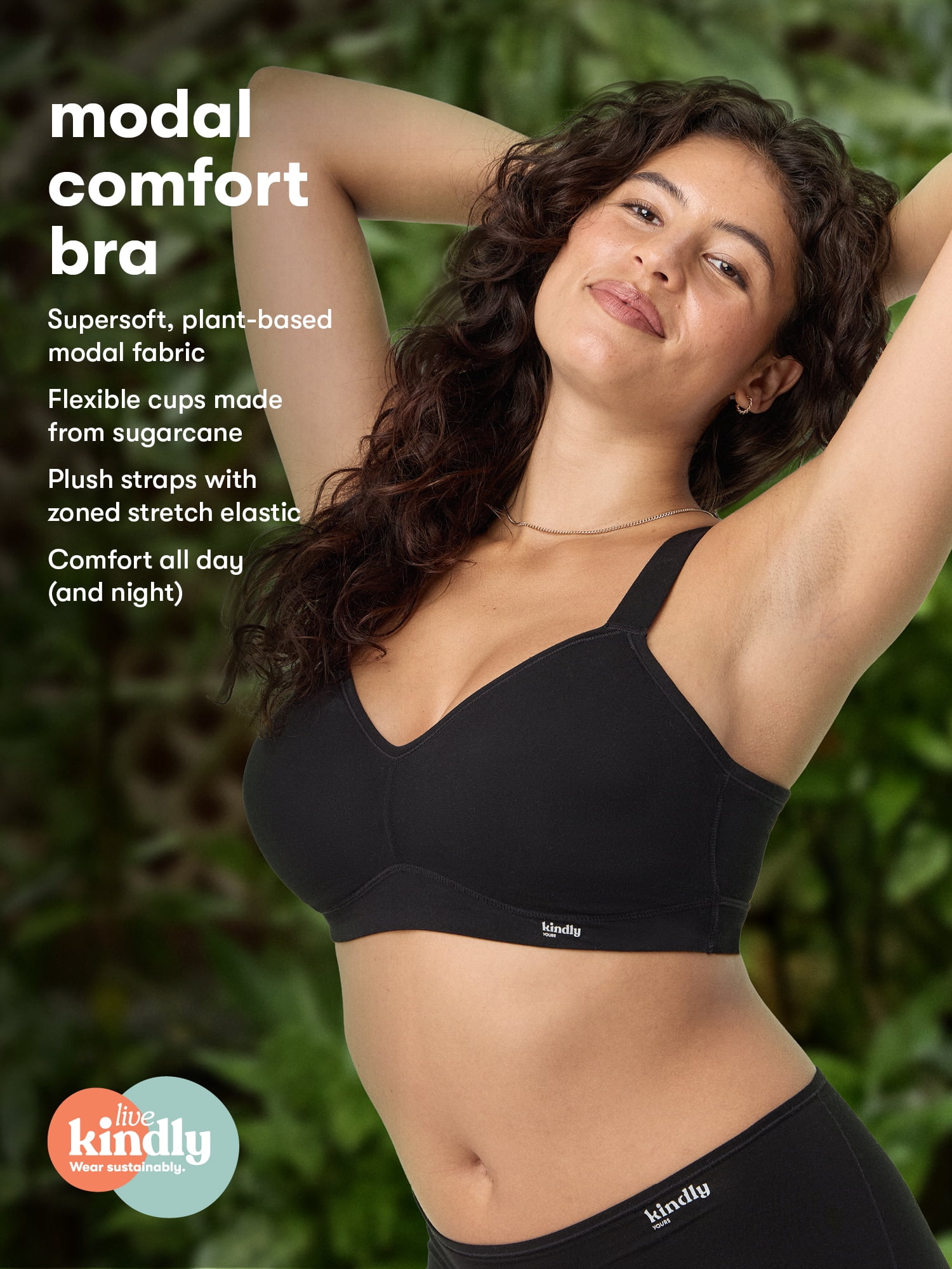 Kindly Yours Women's Comfort Modal Lounge Pullover Bra, Sizes S to