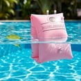 thumbnail image 6 of Ouuluon 2 Pack Inflatable Arm Floaties, Foldable Portable Arm Floats, 7x7in Pink Thick Swim Floaties for Pool Beach Water Park Swimming, 6 of 7