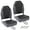 Grey, variant on AOILE 2-Pack High Back Folding Boat Seats – Includes Stainless Steel Screws, Thickened Sponge Padding, and Hinge for Fishing, Sightseeing, and Speedboats