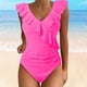 thumbnail image 1 of WILLBEST Traje de Baño Mujer Dos Piezas Trajes de Baño para Mujer Traje de Baño Lindo Traje de Baño con Cuello En V con Volantes, 1 of 4