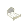thumbnail image 3 of Noble Traditional Style King Bed with Button Tufted Upholstery Headboard Made with Wood in Antique Beige, 3 of 5