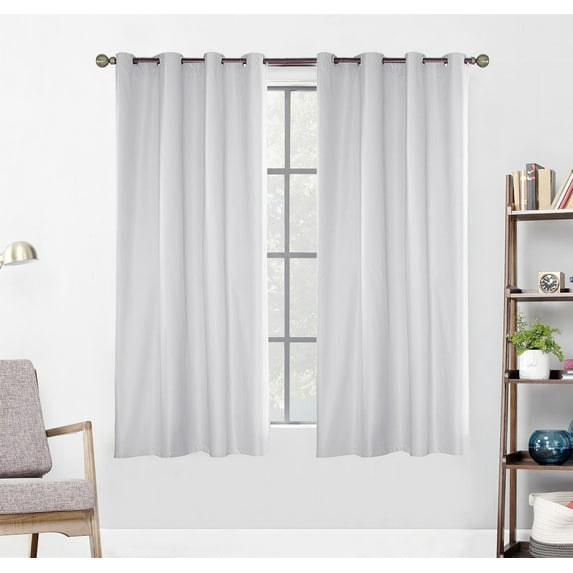 (2 Panel) Outdoor Curtain Garden Patio Gazebo Sunscreen Blackout Curtains, Thermal Insulated White Curtains with Grommet | Waterproof& Windproof&UV-protection & Mildew Resistant, White 54*108in