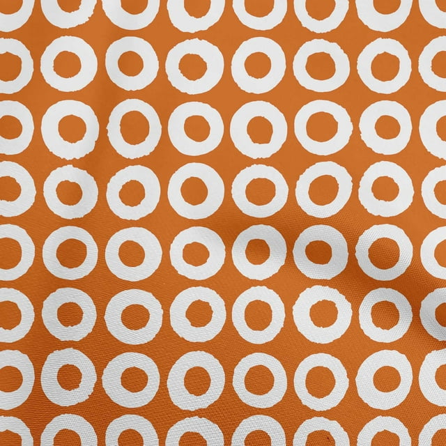 oneOone Polyester Spandex Orange Fabric Geometric Dress Material Fabric Print Fabric By The Yard 56 Inch Wide