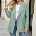 thumbnail image 2 of Luivaraty Blazer for Women Plus Size Business Office Outfits Dressy Casual Double Breasted Buttons Pocket Work Jackets, S-3XL, 2 of 6