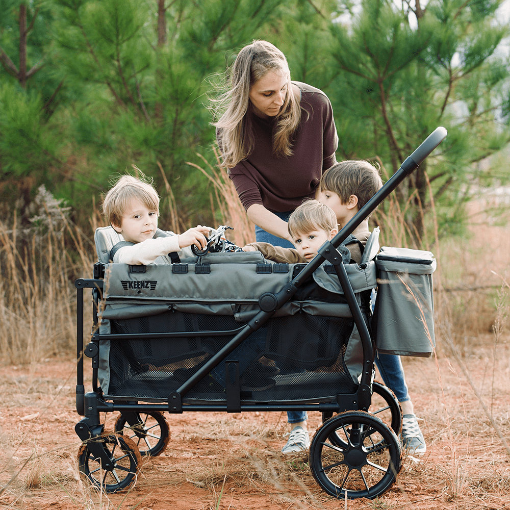 Keenz VIVA 4-Passenger Stroller Wagon – Big Adventures, Made Compact | Green