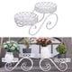 thumbnail image 4 of Soporte para flores de hierro para el hogar, soporte para plantas, soporte para balcón y patio blanco, 4 of 9