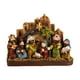 thumbnail image 1 of Juego de figuras de belén navideño con iluminación de resina, regalo de Navidad, religioso, bellamente pintado a mano, tradicional, 28 X 6,5 X 21 cm,, 1 of 9