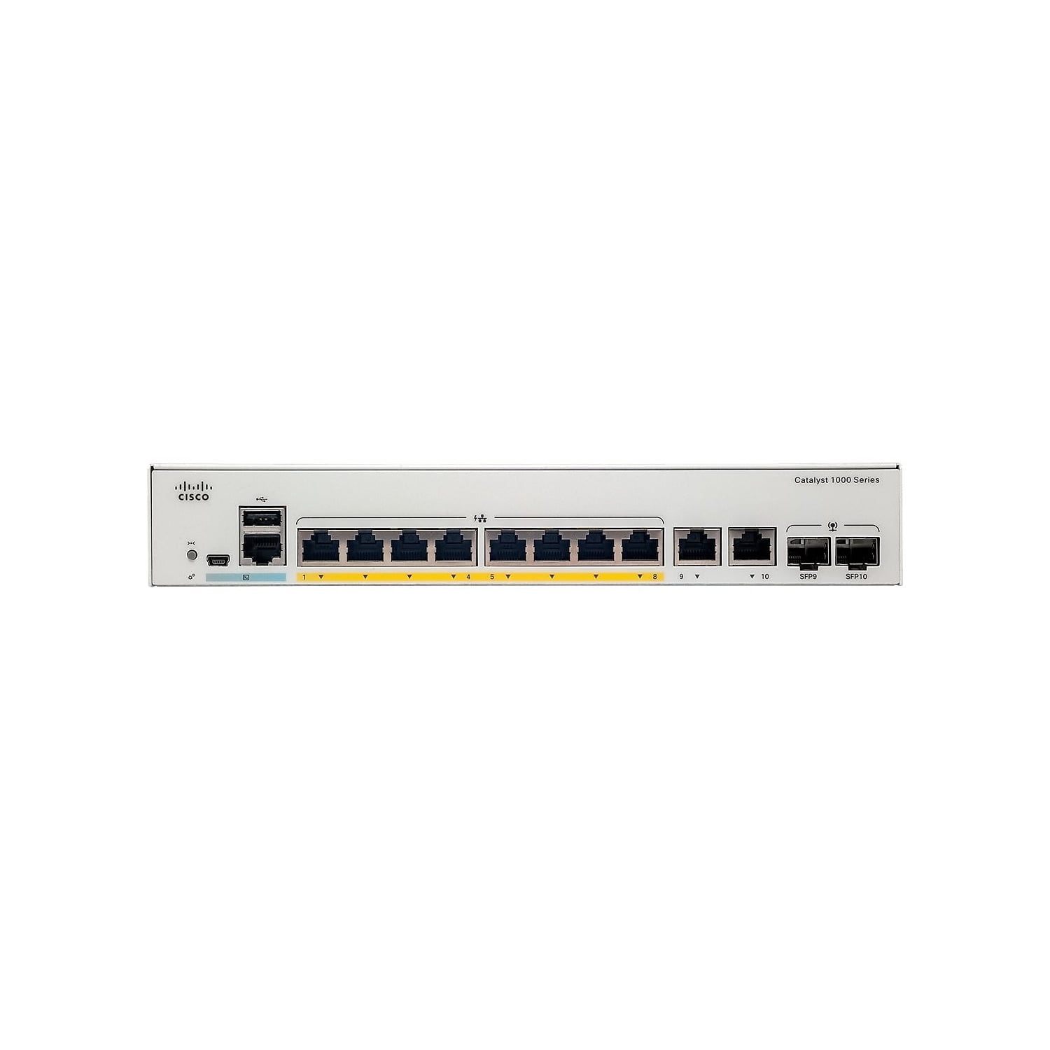 Cisco Catalyst C1000-8T-2G-L 8-Port Gigabit PoE+ Compliant Managed Network Switch with SFP