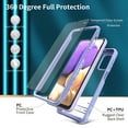 thumbnail image 3 of ExoGuard For Samsung Galaxy A32 5G Case,Clear Hard Back Case with Screen Protector (Grayish Blue), 3 of 6