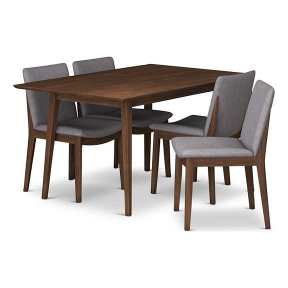 Bianca Mid Century Modern Dining Room Table Set for 4