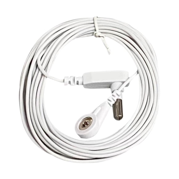 Cable de conexión a tierra Cable accesorio de conexión a tierra flexible para la oficina en casa Blanco 4.6 m