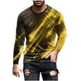 thumbnail image 1 of Blusas y camisas de manga larga y cuello redondo para hombre, camisetas casuales con estampado de moda y cuello redondo, blusas de licra de manga corta para hombre., 1 of 4