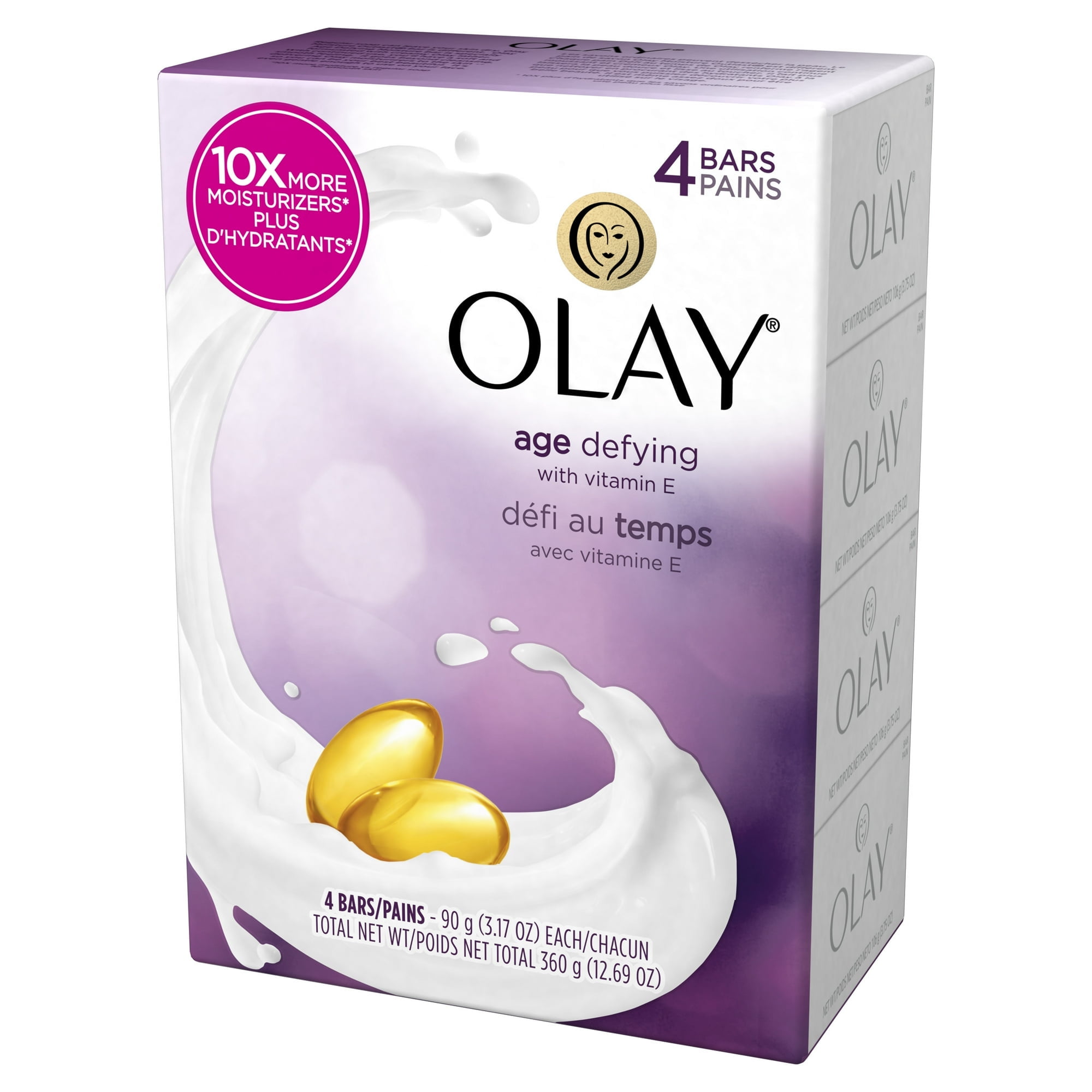 Olay Age Defying Moisturizing Beauty Bar- 4 Ea, 2 pack