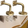 thumbnail image 6 of AFQH Gold Handrail Bannister Support Stair Rail Bracket Balustrade Wall Mounted, 6 of 8