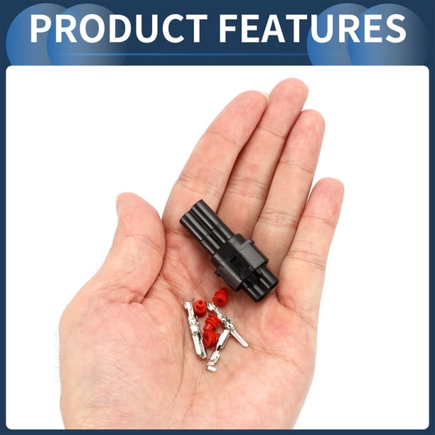 Unique Bargains 2 Pin Waterproof Connector Plug Waterproof Male
