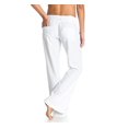 thumbnail image 2 of Women's Cotton Linen Pants Beach Pant-white-L, 2 of 4