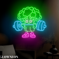 thumbnail image 2 of Glowneon Broccoli Gymmer Led Sign, Healthy Broccoli Gym Room Decor, 2 of 5