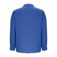thumbnail image 5 of ClodeEU Womens Button Down Shirts,Casual Long Sleeve Blouses,Textured Collared Work Tops with Pocket Blue,Womens Plus XL, 5 of 6