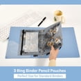 thumbnail image 5 of 2 Pack Flip Folders with Clear PVC Window Binder Pouches 3-Ring Binder Organizer for Office & Home Silver and Black Butterfly, 5 of 6