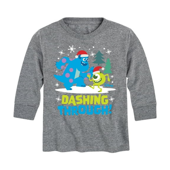 Monsters Inc - Dashing Through - Toddler And Youth Long Sleeve Graphic T-Shirt