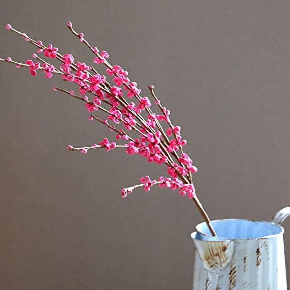 5 Pcs 29.5" Long Jasmine Artificial Pink Flowers Fake Flowers Bouquets Valentine's Day DIY Floral Art Plant Arrangements Floral for Wedding Party OfficeTable Centerpieces Home Garden Farmhouse