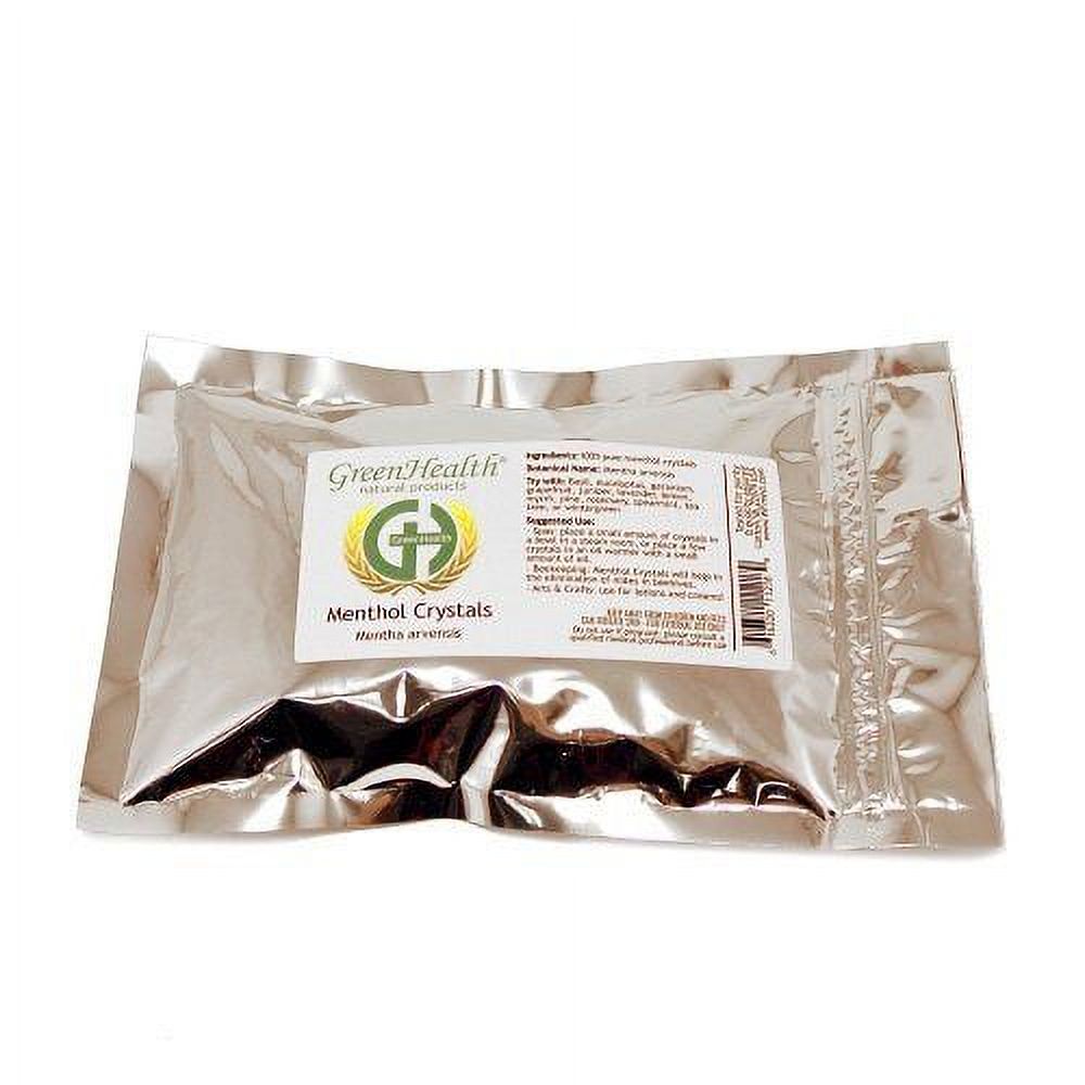 Menthol Crystals - 8 oz in Aluminum Bag - 100% Pure by GreenHealth