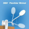 thumbnail image 3 of Lámpara de lectura con abrazadera recargable por USB en color, control táctil, lámpara con abrazadera flexible de 360°, para lectura nocturna, oficina y hogar, 3 of 5