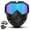 Rainbow, variant on Detachable Full Face Goggle Mask, 2027 New Riding and Cutting, Anti-Ultraviolet Radiation, Anti-Dust, Large Viewing Hood