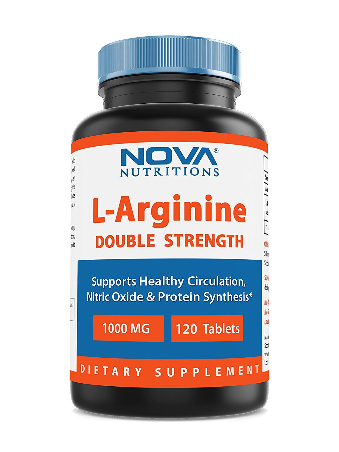 Nova Nutritions L-Arginine 1000 mg Tablets, 120 Ct 
