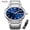 Silver+blue, variant on SKMEI Men's Watch, Round Quartz Analog Business Watch Stainless Steel Chain Bracelet, 3ATM Water Resistant Classic Wristwatch for Men Business and Daily Wear