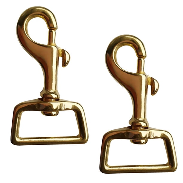 2 Unids Heavy Duty Metal Dog Snap Gancho Clip Giratorio Broche 25x60mm