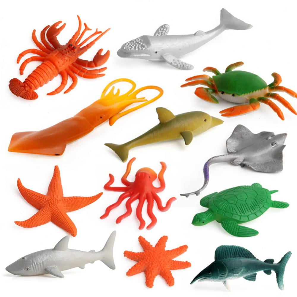 Overfox 12pcs Sea Animal Figures Realistic Ocean Animal Figurines Toy Simulation of Marine Animals Toys Playset for Kids Educational Toys for Toddlers, Kids Overfox 12pcs Sea Animal Figures Realistic Ocean Animal Figurines Toy Simulation of Marine Animals Toys Playset for Kids Educational Toys for Toddlers, Kids