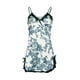 thumbnail image 1 of Vestido de noche de satén sexy para mujeres con encaje, pijama, vestido deslizante con encaje floral - M, 1 of 6