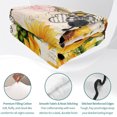 thumbnail image 4 of Twin Quilt Set 68''x86'', Sunflower Bee Lightweight Summer Bedspread Coverlet Set with 2 Pillow Shams, Yellow Botanical Vintage Rose Floral Spring Breathable All Season Quilt Bedding for Dorm/Bedroom, 4 of 9