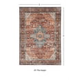 thumbnail image 5 of Linon Washable Cason Polyester 3'x5' Rug in Rust Orange, 5 of 15