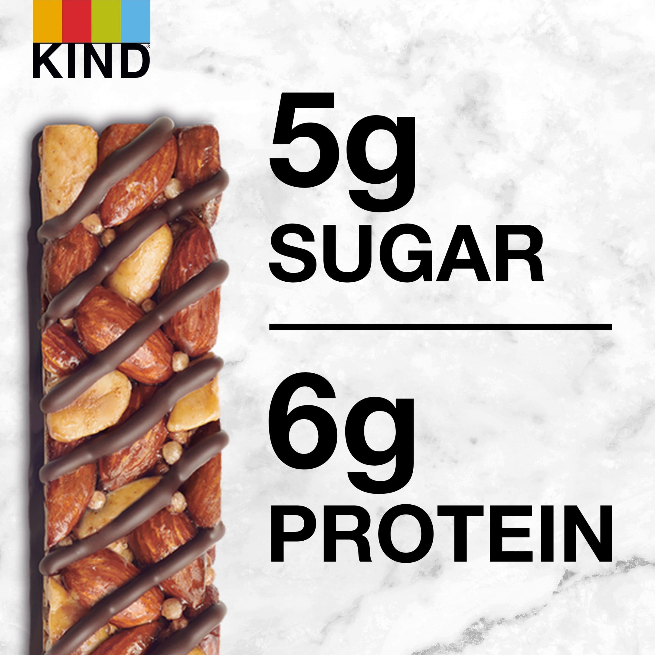 (6 pack) KIND Gluten Free Dark Chocolate Nuts & Sea Salt Snack Bars, 1.4 oz, 6 Count Box