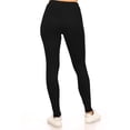 thumbnail image 3 of Women's Casual Stretch Workout Elastic Waist Band Solid Leggings Pants, 3 of 3