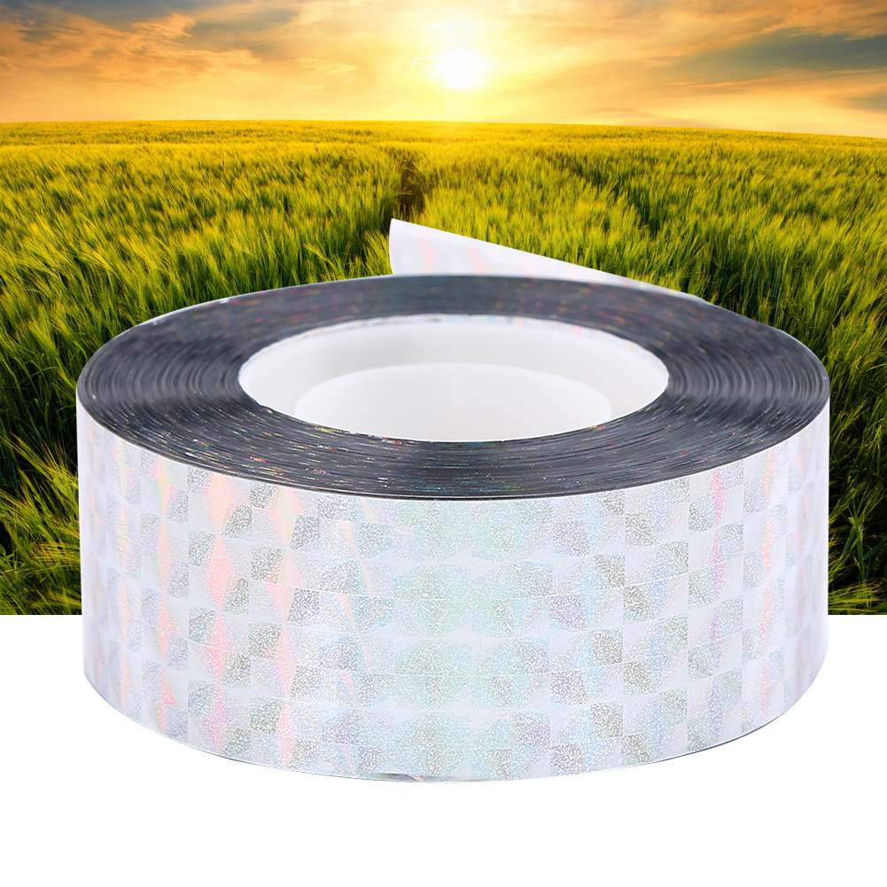 EECOO Reflective Tape,90M Bird Deterrent Tape Audible Visual Flash