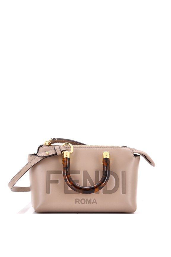 Pre-Owned Logo By The Way Top Handle Bag Embossed Leather Mini By Rebag