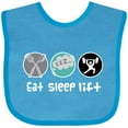 thumbnail image 3 of Inktastic Weightlifting Eat Sleep Lift Sports Boys Baby Bib, 3 of 4