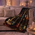 thumbnail image 6 of Electric Guitars with Starry Lights on Black, Energetic Retro Concert Motif for Guitar Lovers, Birthday Gift, Cozy Flannel Blanket for Game Room and Dorm, Retro Home Decor, 6 of 9