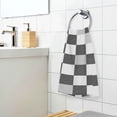 thumbnail image 3 of Yayeee 2 Pack Hand Towels for Bathroom 100% Cotton 16" x 28" Soft Absorbent Kitchen Towel, Black and Gray Plaid Pattern, 3 of 7