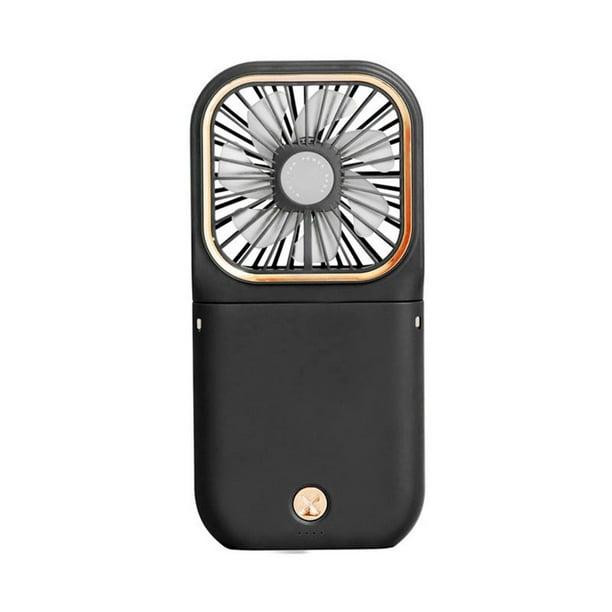 Colgando cuello 3 ventiladores plegables engranajes ventilador USB de mano para deportes al aire libre negro Sywqhk Libre de BPA