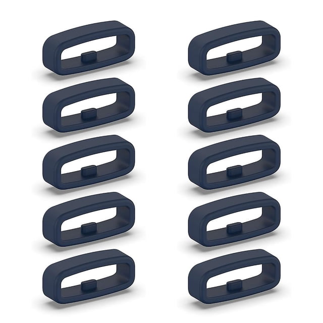 10 piezas de anillo de sujeción de silicona de 18 mm/20 mm/22 mm para sujetar la correa de la pulsera, 22 mm, azul
