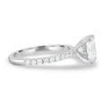 thumbnail image 3 of 2.00Ct Princess Cut Lab-grown diamond Solitaire Engagement Ring, Hidden Halo & Pavé, 14K White Gold, 3 of 7