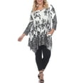 thumbnail image 2 of White Mark Women's Plus Size Paisley Tunic Top with Pockets, 2 of 5