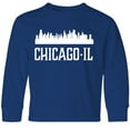 thumbnail image 3 of Inktastic Chicago Illinois Skyline Il Cities Long Sleeve Youth T-Shirt, 3 of 5