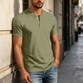 thumbnail image 3 of Henley Style for Mens T Shirt Casual Short Sleeve Summer Tee Lightweight Loose Fit Button Neck Pullover Top Daily T-Shirts, 3 of 6