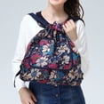 thumbnail image 4 of Xinyolin Foldable Flower Print Nylon Drawstring Waterproof Large Capacity Backpack Handbag for Shopping, 4 of 8